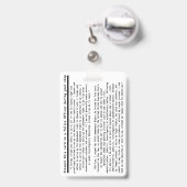 Badge Tous les Droits constitutionnels n'en ont appelé (Back with Retractable)