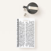 Badge Tous les Droits constitutionnels n'en ont appelé (Back with Retractable)