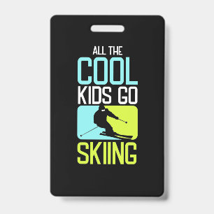Badge Tous les enfants cool vont skier