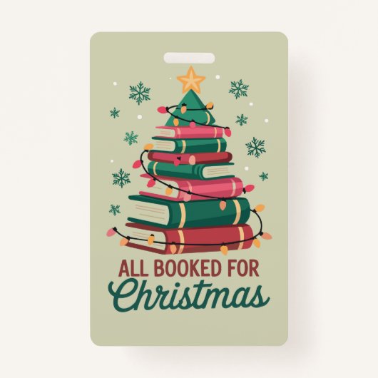 Badge Tous Réservés Pour La Librairie De Noël Livre Arbr (Devant)