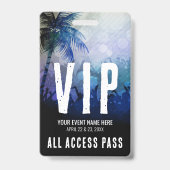 Badge Tout Accès Blue VIP (Avant)