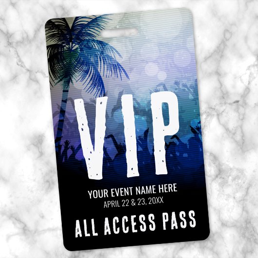 Badge Tout Accès Blue VIP