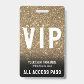 Badge Tout Accès Or Noir VIP (Arrière)