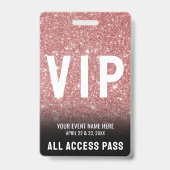 Badge Tout Accès Rose Gold VIP (Arrière)