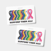 Badge Toute la sensibilisation au cancer (Recto et verso)