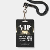 Badge Toutes les cartes d'accès Code QR Insigne de conce (Arrière avec lanière)