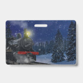 Badge Train de Noël dans la neige (Arrière)