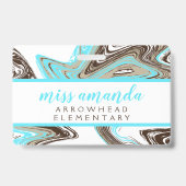 Badge traits de thé et de chocolat BILLET DE PASSAGE POU (Arrière)