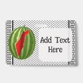 Badge Tranche de carte de la Palestine de pastèque (Arrière)
