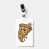 Badge 🍕 Tranche de pizza impertinente (Avant avec clip)