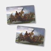 Badge Traversant le fleuve Delaware, George Washington (Avant & arrière)