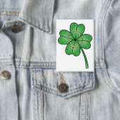 Badge Trèfle à quatre feuilles pailleté (Insitu)