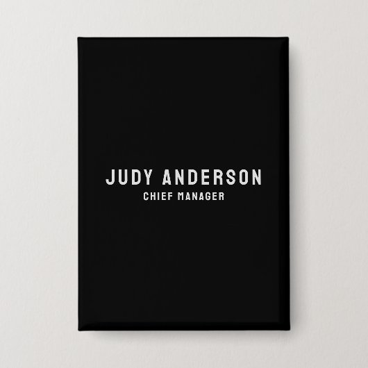 Badge Trendy Black Professional Plain Modern Elegant (Recto)