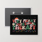 Badge Très Joyeux ergothérapie Noël OT Noël (Recto/Verso)