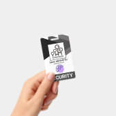 Badge Triangles gris monochrome Personnel de sécurité ID (Manuel / portable)