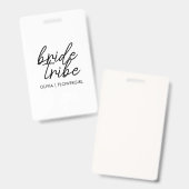 Badge Tribe de mariée | Fleur fille (Avant & arrière)