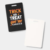 Badge Trick d'Halloween (Avant & arrière)