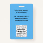 Badge TRICOT VIP PASS employé PHOTO ID (Dos)