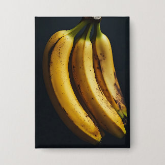 Badge Trio de bananes magnifiques dans le noir