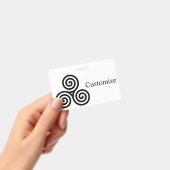 Badge Triple spirale noire Thunder_Cove (Manuel / portable)