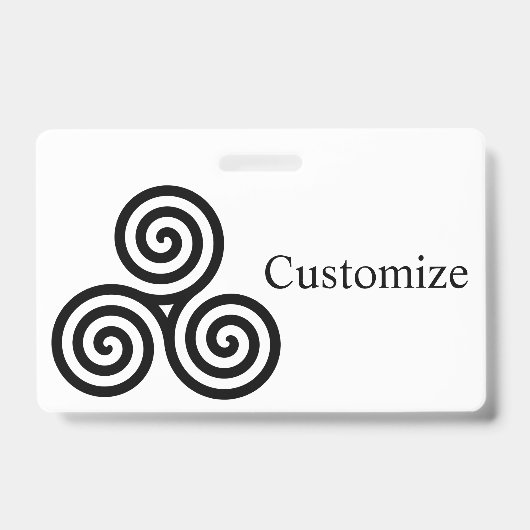 Badge Triple spirale noire Thunder_Cove (Avant)