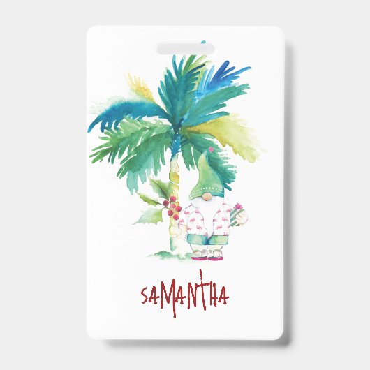 Badge Tropical Beach Xmas Name Tags (Avant)