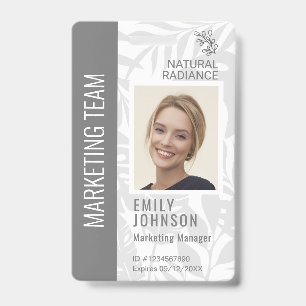 Badge Tropical Botanicals Gray Beauty Équipe photo et lo