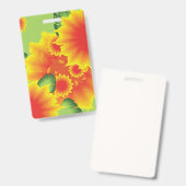 Badge Tropical Floral Style (Avant & arrière)