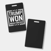 Badge Trump a gagné la 47e élection présidentielle améri (Avant & arrière)