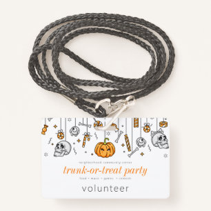 Badge Trunk or Treat Modern Chic Halloween Party