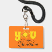 Badge Tu es mon soleil (Avant avec lanière)