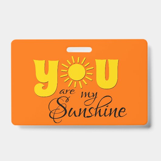 Badge Tu es mon soleil (Avant)