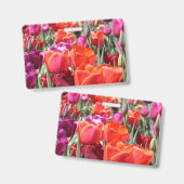 Badge Tulipes chaudes tombées (Avant & arrière)