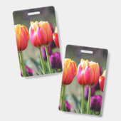 Badge Tulipes Tombées En Flammes (Avant & arrière)