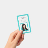 Badge Turquoise ajouter l'identification du logo photo (À main)