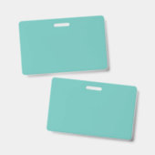 Badge Turquoise Clair #6BC388, À Moitié Cuit (Avant & arrière)