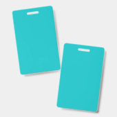 Badge Turquoise uni brillant couleur unie (Avant & arrière)