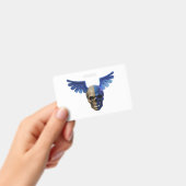 Badge Two-Toned Skull with Blue Stylized Wings (Manuel / portable)
