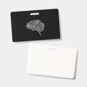 Badge Typographie du cerveau RN Neuroscience (Avant & arrière)
