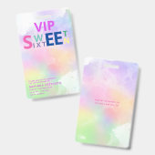 Badge Typographie moderne cool fun adolescente VIP 16 an (Avant & arrière)