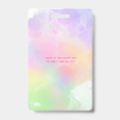 Badge Typographie moderne cool fun adolescente VIP 16 an (Arrière)