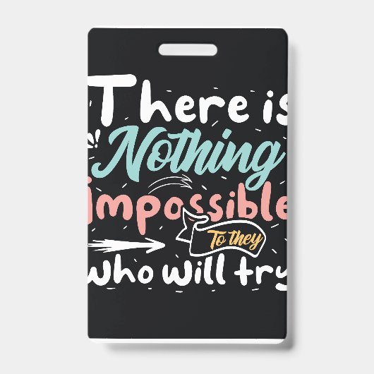 Badge Typographie motivationnelle  (Avant)
