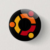 badge Ubuntu Linux Ronde Button 3,2 Cm (Voorkant)