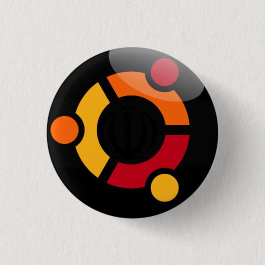 badge Ubuntu Linux Ronde Button 3,2 Cm (Voorkant)