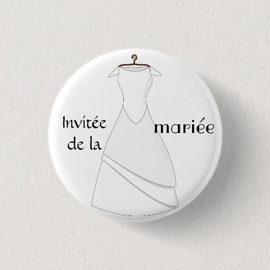 Badge uit de bruid ronde button 3,2 cm (Voorkant)