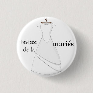 Badge uit de bruid ronde button 3,2 cm