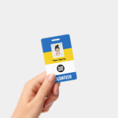 Badge Ukraine Drapeau Volontaire Photo Nom du logo (Manuel / portable)