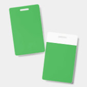 Badge un arrière - plan vert avec une bordure blanche (Avant & arrière)