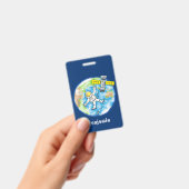 Badge Un astronaute amusant dans l'espace et la bande de (Manuel / portable)