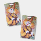 Badge Un clown doux jouant du violon (Avant & arrière)